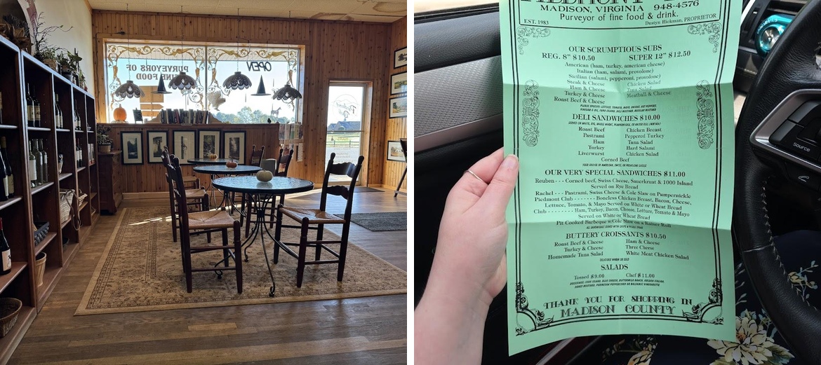 Piedmont Deli Menu