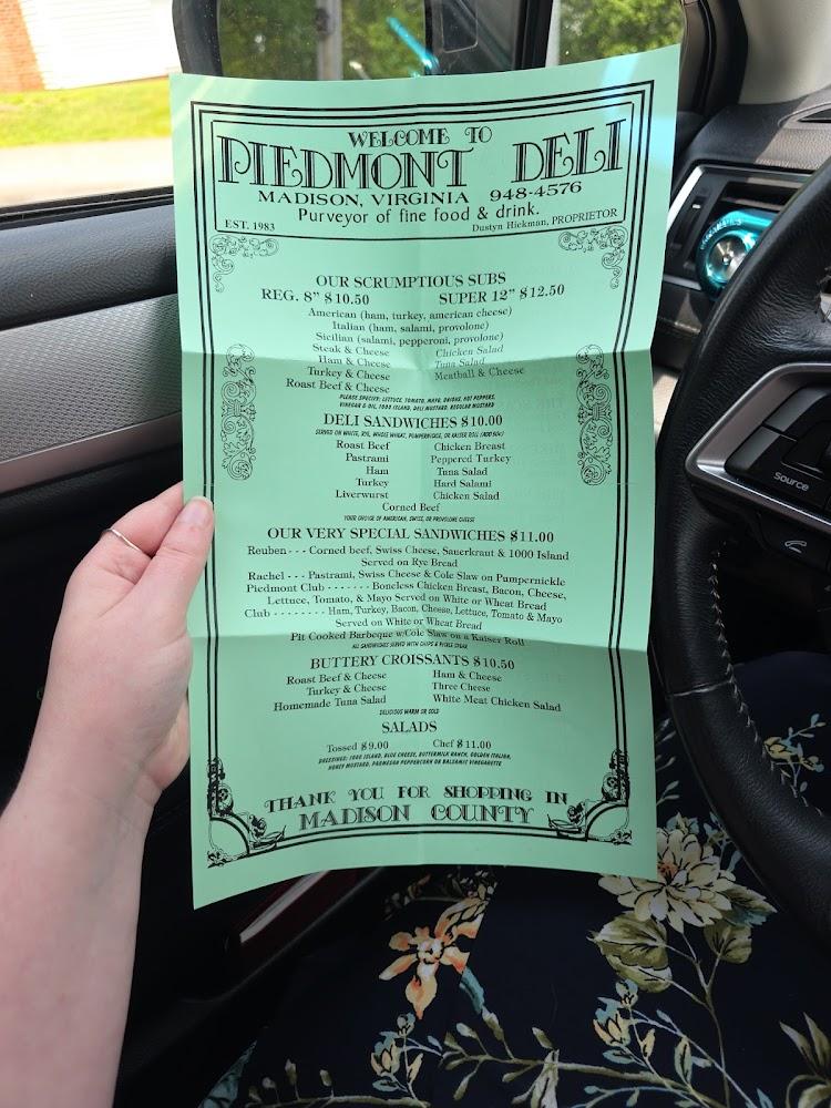 Piedmont Deli Menu image 2