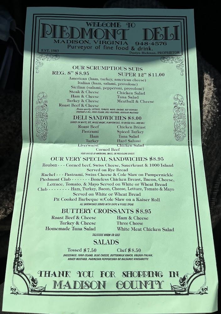 Piedmont Deli Menu image 4